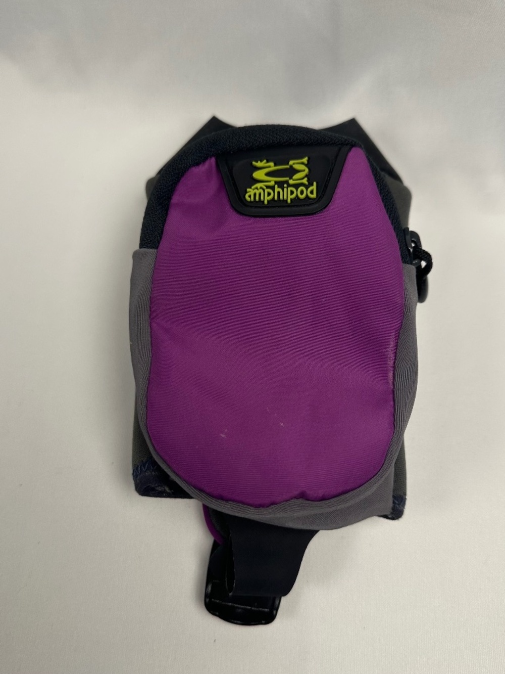 Amphipod Running Water Pouch, Purple with Adjustable Strap, Zippered Outer Pouch